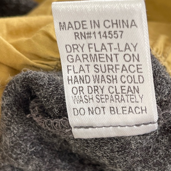 THML Gray and Yellow Ruffle Tiered Back Sweater Size S - Picture 13 of 14